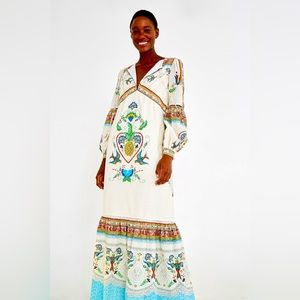 NEVER WORN FARM Rio Mandala Maxi Dress Embellished - M